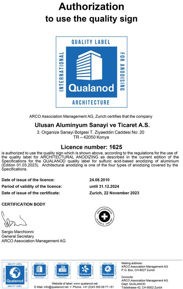 QUALANOD 1625